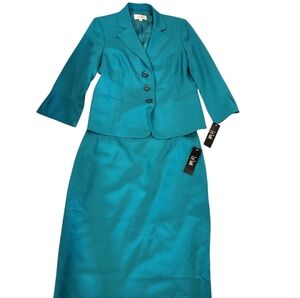 Le Suit Teal Midi Skirt Set